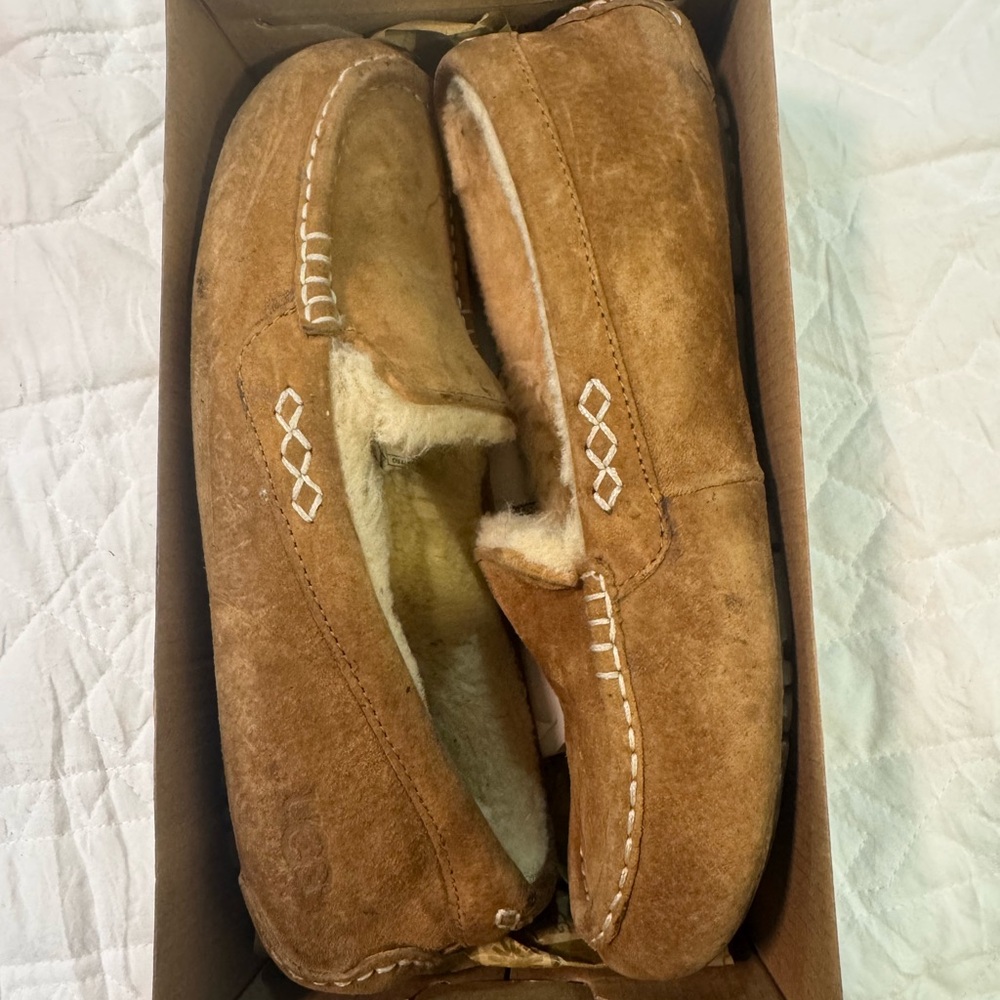 UGG Chestnut Suede Slippers